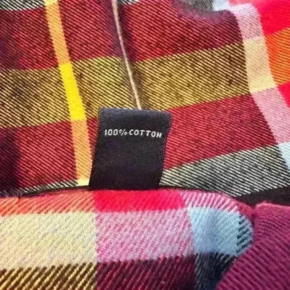 Lands’ End Men’s Button Down Plaid Cotton Flannel Shirt XXL (18-18 1/2) - Picture 7 of 7